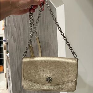 Tory Burch Metallic Gold Crossbody Bag